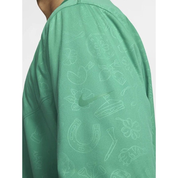 Nike Shield Men’s Neptune Green Weather Resistant Golf Crew Medium M CK3771-370 - Picture 2 of 9